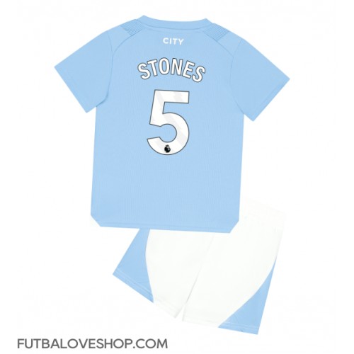 Dres Manchester City John Stones #5 Domáci pre deti 2023-24 Krátky Rukáv (+ trenírky)